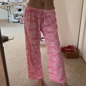 Pink camo pajama pants